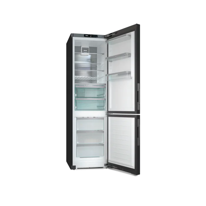 Miele Freestanding 202cm High C Rated 60/40 Fridge Freezer - Black